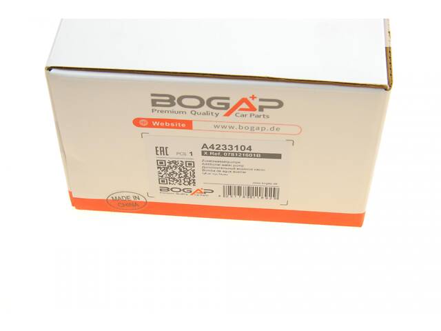 BOGAP A4233104 Насос системи охолодження (додатковий) VW Golf IV/Passat 1.9 TDI 98-05 - Фото 8