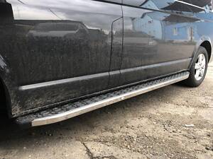Бокові пороги BlackLine (2 шт, алюміній) Коротка база для Volkswagen T5 Multivan 2003-2010 рр
