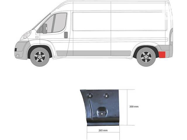 Боковина PEUGEOT BOXER / CITROEN JUMPER / FIAT DUCATO (250_) 2005- г.