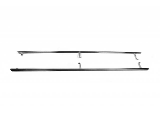 Боковые двойные трубы (2 шт., нерж) для Nissan Qashqai 2010-2014 гг - Фото 3