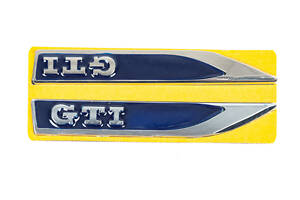 Боковые накладки GTI-сине-хром (145мм на 22м)