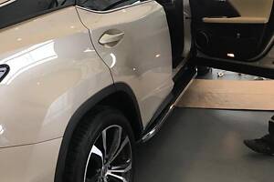 Боковые подножки BlackLine (2 шт) для Lexus RX 2016-2022 гг