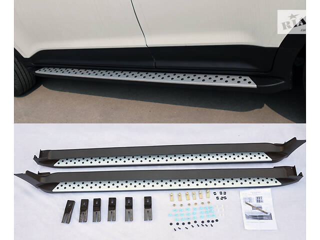 Боковые подножки V1 (2 шт) для Hyundai Creta 2014-2020 гг - Фото 1