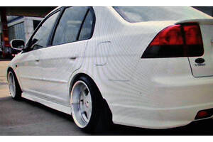 Боковые пороги (под покраску) для Honda Civic Sedan VII 2001-2006 гг