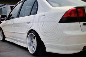 Боковые пороги (под покраску) для Honda Civic Sedan VII 2001-2006 гг