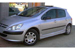 Боковые пороги (под покраску) для Peugeot 307