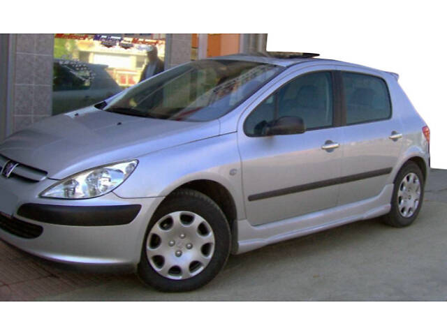 Боковые пороги (под покраску) для Peugeot 307