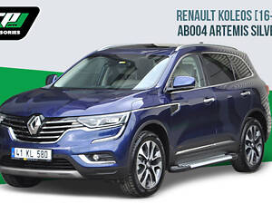 Боковые пороги Allmond (2 шт., алюминий) для Renault Koleos 2016-2024