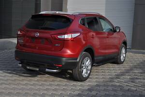 Боковые пороги Allmond Black (2 шт., Алюминий) для Nissan Qashqai 2014-2021 гг.