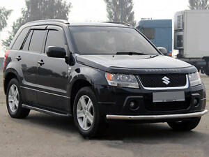 Боковые пороги Allmond Black (2 шт., алюминий) для Suzuki Grand Vitara 2005-2017 гг.