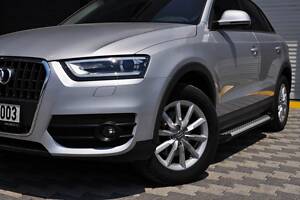 Боковые пороги Allmond Grey (2 шт., алюминий) для Audi Q5 2008-2017 гг.