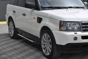 Боковые пороги Allmond Grey (2 шт., алюминий) для Range Rover Sport 2005-2013 гг