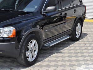 Боковые пороги Allmond Grey (2 шт., алюминий) для Volvo XC90 2002-2014 гг