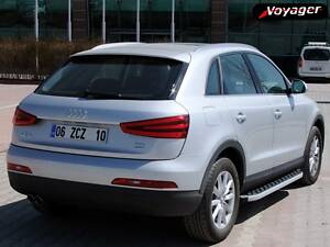 Боковые пороги Audi Q3 2011- BlackLine (2 шт, алюминий) Erkul