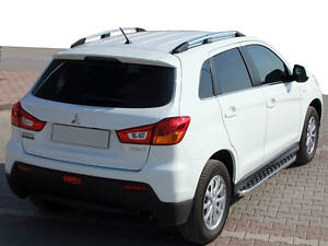 Боковые пороги BlackLine (2 шт, алюминий) для Mitsubishi ASX 2010-2023 гг