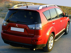 Боковые пороги BlackLine (2 шт, алюминий) для Peugeot 4007