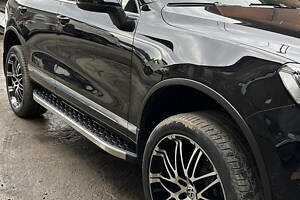 Боковые пороги BlackLine (2 шт, алюминий) для Volkswagen Touareg 2010-2018 гг