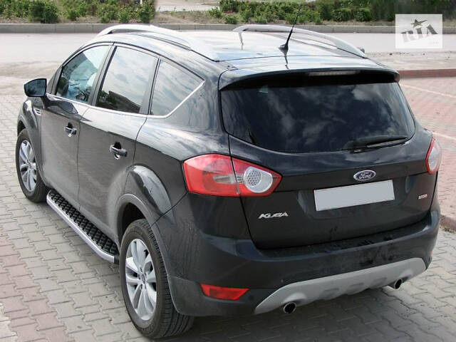 Боковые пороги BlackLine (2 шт, алюминий) С окрашенной листвой на дверях для Ford Kuga/Escape 2013-2019 гг