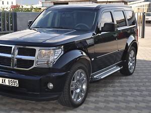 Боковые пороги Dodge Nitro 2007- Allmond Grey (2 шт., алюминий) Erkul