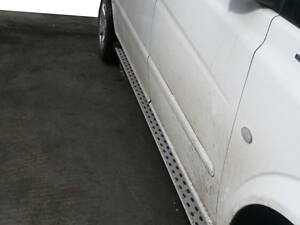 Боковые пороги Dot-line (2 шт., Алюм.) Короткие (short) и Средние (long) для Mercedes Vito W639 2004-2014 гг.