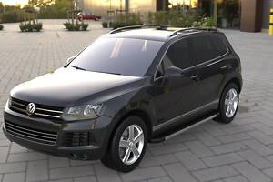 Боковые пороги Duru (2 шт., алюминий) для Volkswagen Touareg 2010-2018 гг