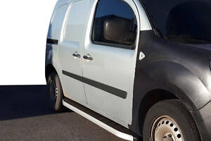 Боковые пороги Fullmond (2 шт, алюм.) Длинная база для Renault Kangoo 2008-2020 гг