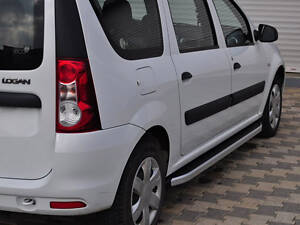 Боковые пороги Fullmond (2 шт, алюм.) для Dacia Logan MCV 2004-2014 гг