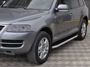 Боковые пороги Fullmond (2 шт, алюм) для Volkswagen Touareg 2002-2010 гг