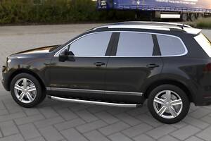 Боковые пороги Fullmond (2 шт, алюм) для Volkswagen Touareg 2010-2018 гг.