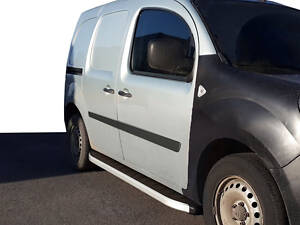 Боковые пороги Fullmond (2 шт, алюм.) Короткая база для Renault Kangoo 2008-2020 гг