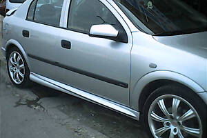 Боковые пороги HB (под покраску) для Opel Astra G classic 1998-2012 гг