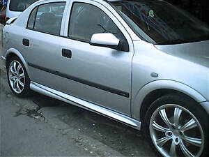 Боковые пороги HB (под покраску) для Opel Astra G classic 1998-2012гг.