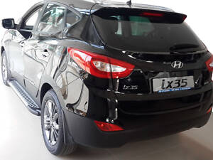 Боковые пороги Hyundai IX-35 2010-2015 Line (2 шт., алюминий) Erkul