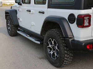 Боковые пороги Jeep Wrangler 2018- Mevsim Grey Erkul