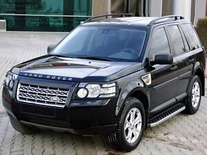 Боковые пороги Land Rover Discovery III BlackLine (2 шт, алюминий) Erkul