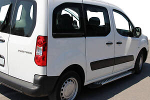 Боковые пороги Line (2 шт., алюминий) для Citroen Berlingo 2008-2018 гг