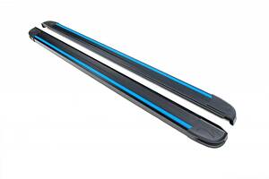 Боковые пороги Maya Blue (2 шт., алюминий) для Nissan Pathfinder R52 2012-2021 гг