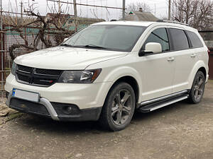 Боковые пороги Maya V1 (2 шт., алюминий) для Dodge Journey 2008-2024 гг.