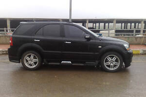 Боковые пороги Meliset (2 шт., под покраску) для Kia Sorento 2002-2009 гг