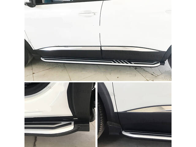 Боковые пороги Оригинал V1 (2 шт, алюминий) для Peugeot 5008 2016-2023 гг - Фото 2