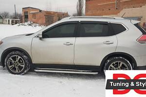 Боковые пороги Premium (2 шт., нерж.) Ø60 для Nissan X-trail T32/Rogue 2014-2021 гг.