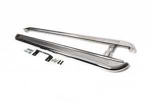 Боковые пороги Premium (2 шт., нерж.) 60 мм для Porsche Cayenne 2003-2010 гг.