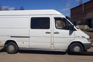 Боковые пороги Premium (2 шт., нерж.) Длинная база, d42 для Mercedes Sprinter 1995-2006 гг