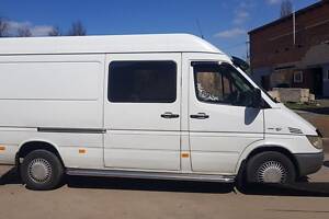 Боковые пороги Premium (2 шт., нерж.) Средняя база, d60 для Mercedes Sprinter 1995-2006 гг