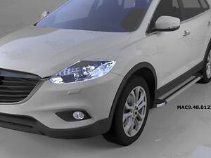 Боковые пороги Rainbow (2 шт., алюминий) для Mazda CX-9 2007-2016 гг