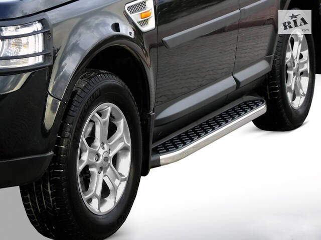Боковые пороги Range Rover Sport 2005-2013 BlackLine (2 шт, алюминий) Erkul
