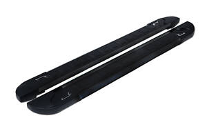 Боковые пороги RedLine Black (2 шт., алюминий) для Peugeot Bipper 2008-2023 гг