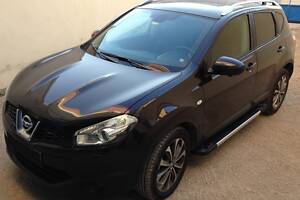 Боковые пороги RedLine V1 (2 шт., алюм.) Короткая база для Nissan Qashqai 2010-2014 гг