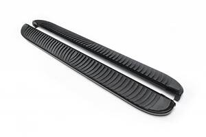 Боковые пороги Tayga Black (2 шт., алюминий) для Subaru Forester 2013-2018 гг