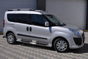 Боковые трубы (2 шт., нерж.) 60мм, Макси база для Fiat Doblo II 2010-2022 гг